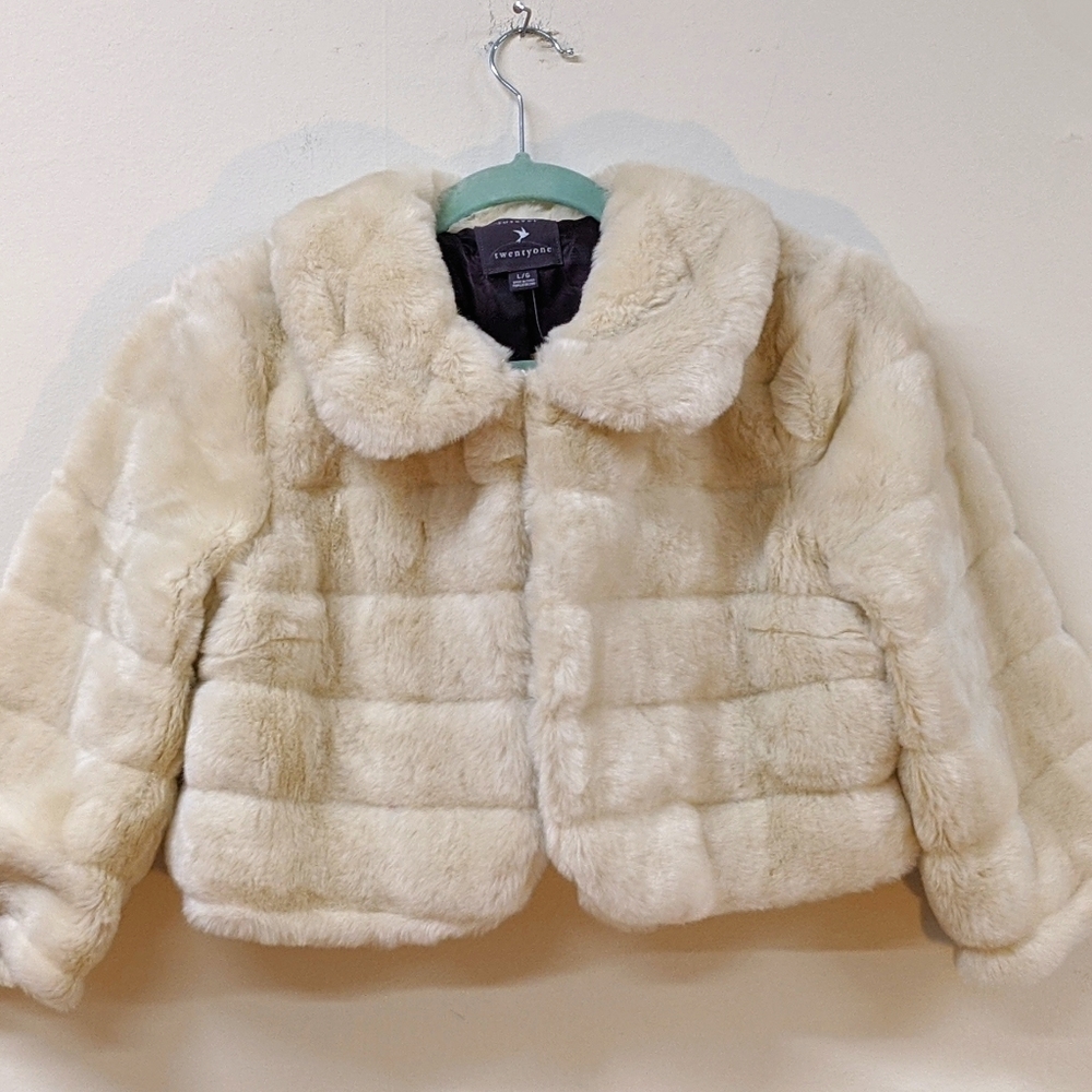 Forever 21 FAUX Fur Dress Jacket (L)